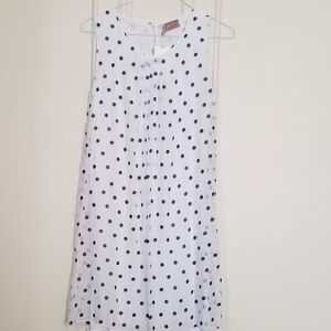 White With Black Polka Dot Dress